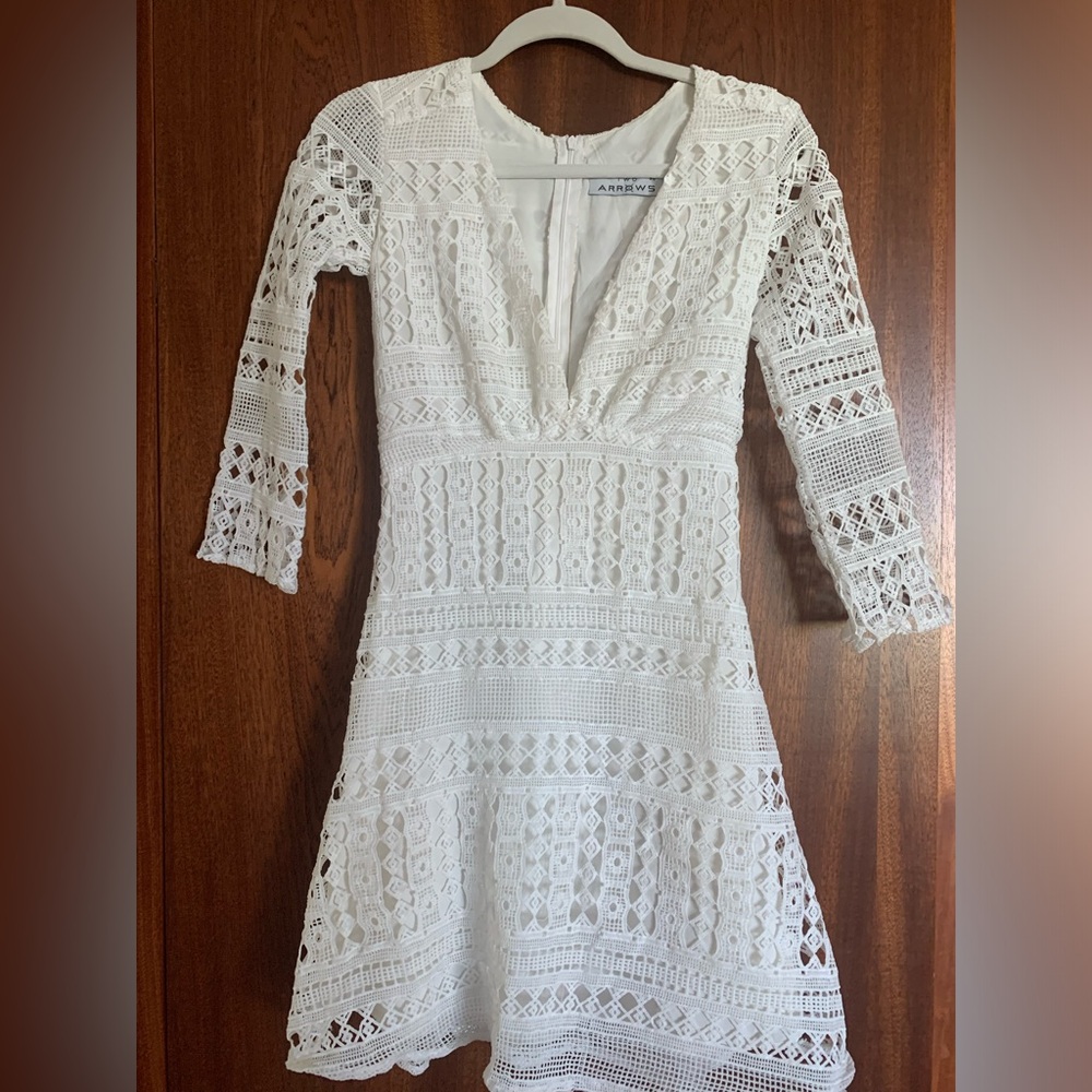 Revolve Bridal dress Two Arrows Coastal Dress White Lace